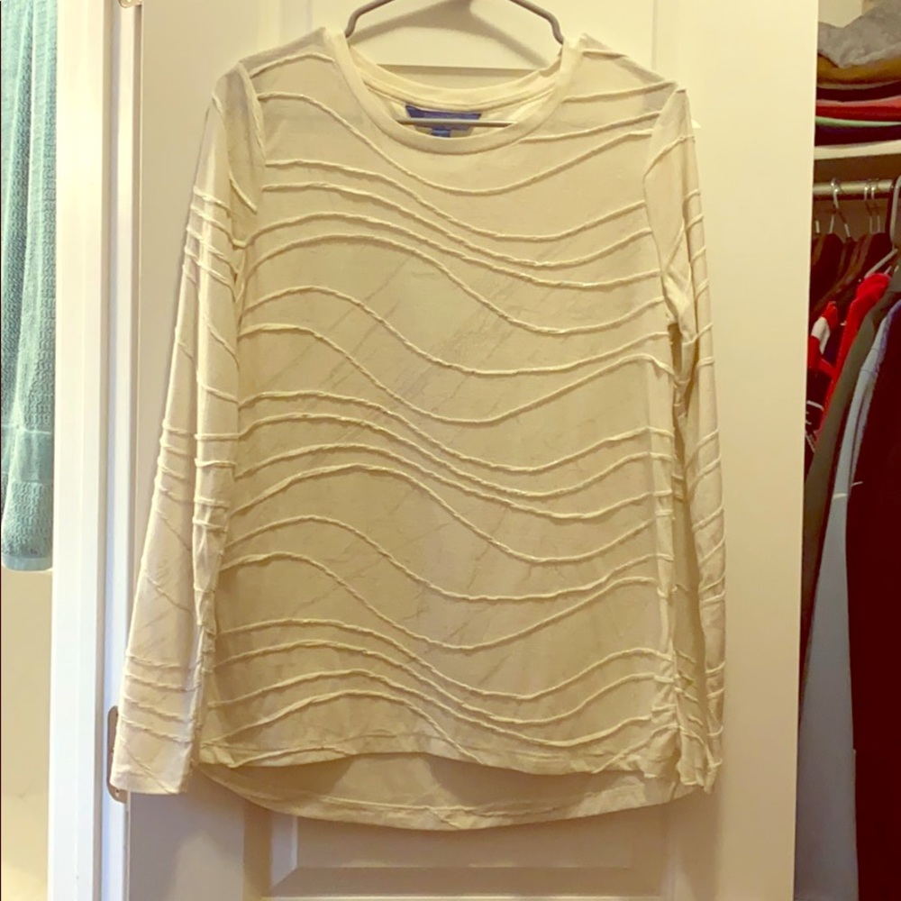 Never worn ivory Vera Wang long sleeve shirt